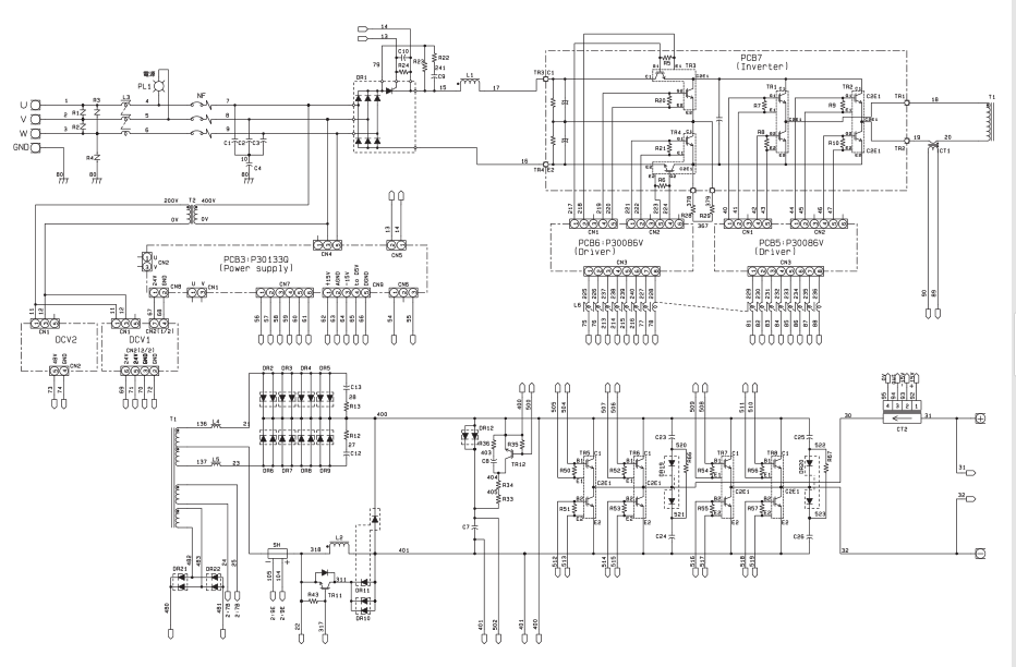 OTC焊機(jī)W400電氣圖 OTC焊機(jī)W400電氣圖