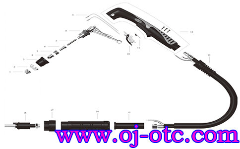 OTC CT-75/CT-80 等離子割槍分解圖