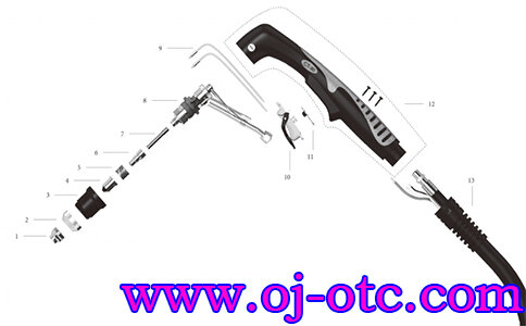 OTC CT-75/CT-80 槍頭分解圖